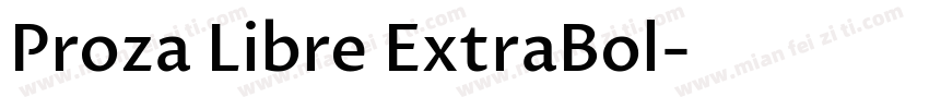 Proza Libre ExtraBol字体转换